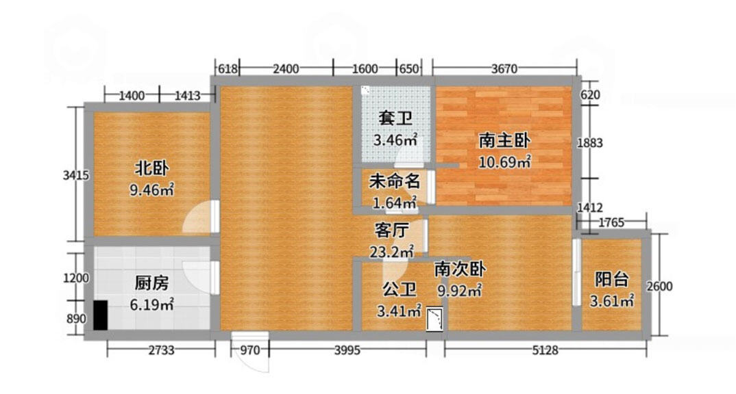 悅海地120㎡三室兩廳戶型平面布局圖.jpg